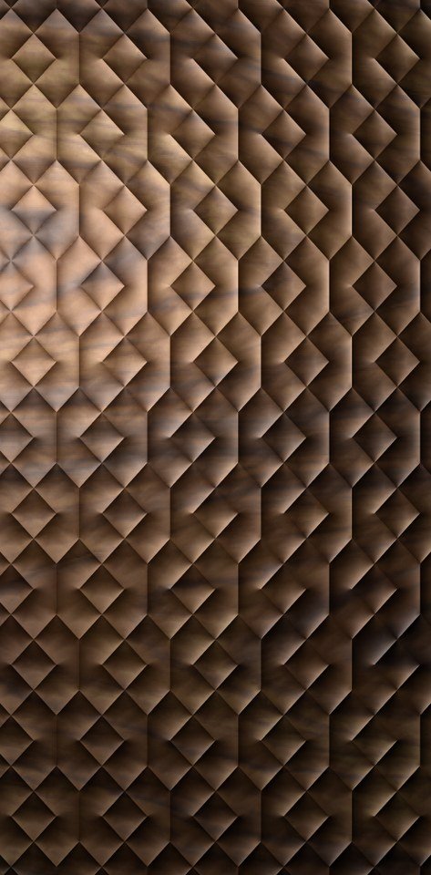 3D Wall Pannel - AW-514 Geometric Abstract Interlocking Relief Design